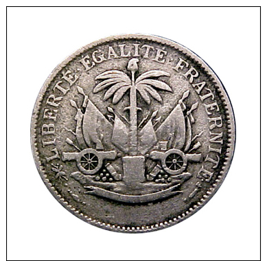 1904, HAITI, 5 CENTIMES COIN, RARE OBVERSE! LARGE # 5 AND NO BUST, *SEE PHOTOS* - Haiti