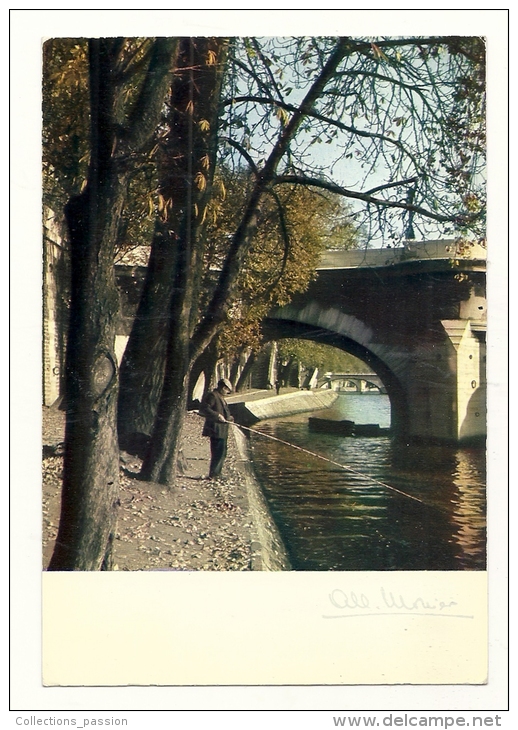 Cp, Pêche, Paris (75) - Les Berges De La Seine Et Le Pont Neuf, Voyagée 1970 - Pesca