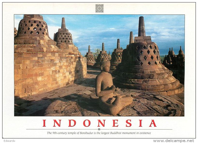 Borobudur Mahayana Buddhist Monument Java Indonesia Postcard - Indonesië