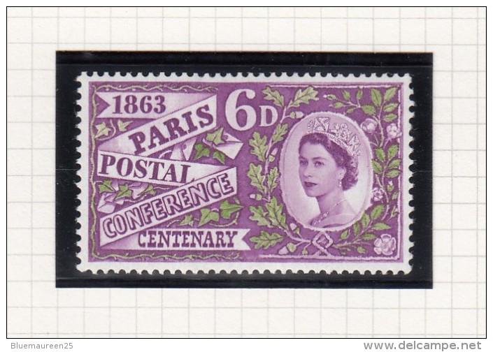 Centenary Of Paris Postal Conference - 1963 - Unused Stamps