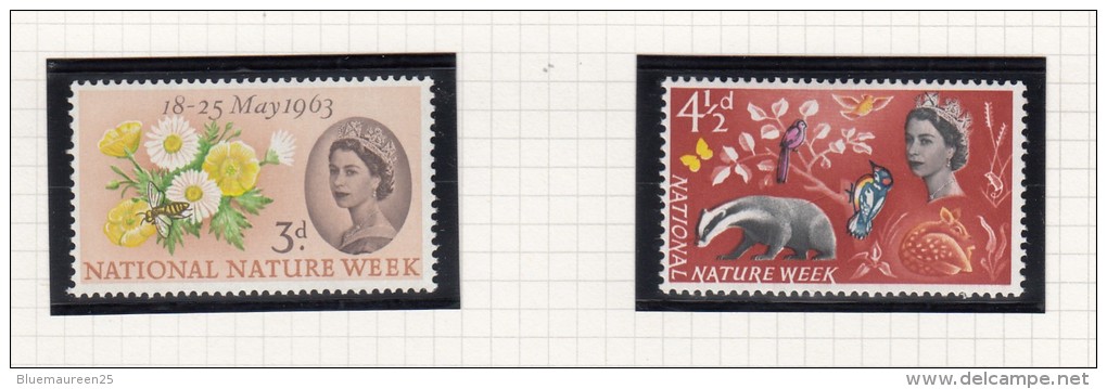 National Nature Week - 1963 - Unused Stamps