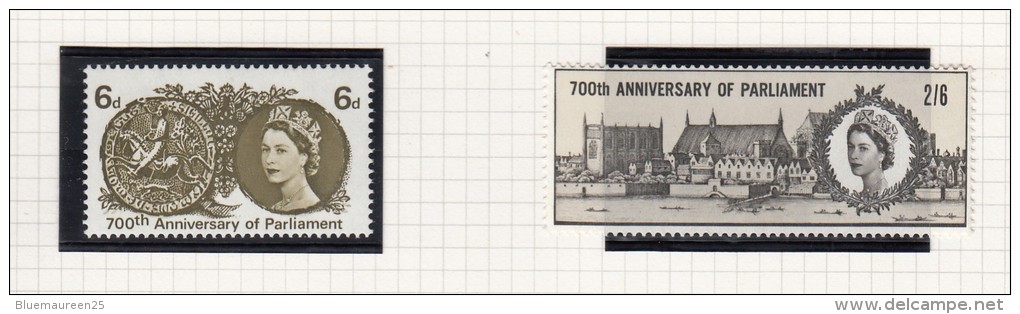 700th Anniversary Of Simon De Montfort's Parliament - 1965 - Unused Stamps