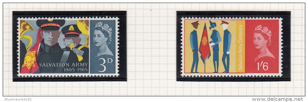 Centenary Of Salvation Army - 1965 - Unused Stamps