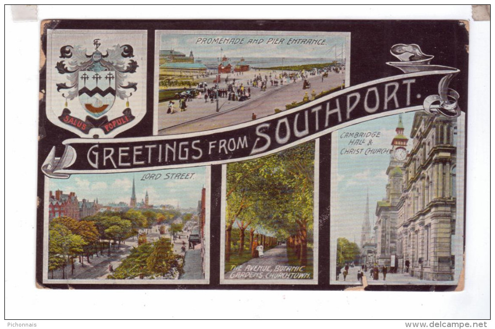 SOUTHPORT Greetings Pier Lord St Botanic Gardens Multivues - Southport