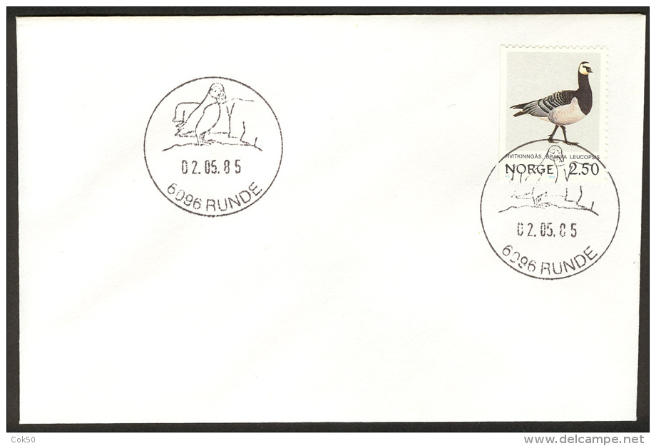 NORWAY - Runde 1985, Season Postmark (guillemot, Bird) - Marine Web-footed Birds