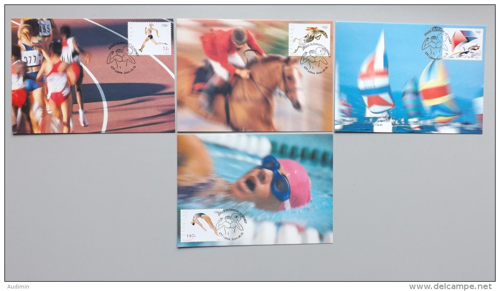 Portugal 2455/8 Af 2719/2 Maximumkarte MK/MC, ESST, Olympische Sommerspiele, Sydney 2000. - Cartes-maximum (CM)