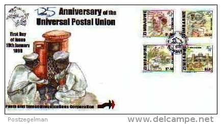 ZIMBABWE, 1999, Mint FDC, U.P.U.. , Nrs. 631-634, F729 - Zimbabwe (1980-...)