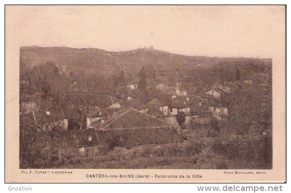 CASTERA LES BAINS (GERS)  PANORAMA DE LA VILLE - Castera