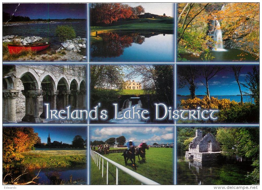 Lake District, Co Mayo, Ireland Eire Postcard Used Posted To UK 2007 Stamp - Mayo