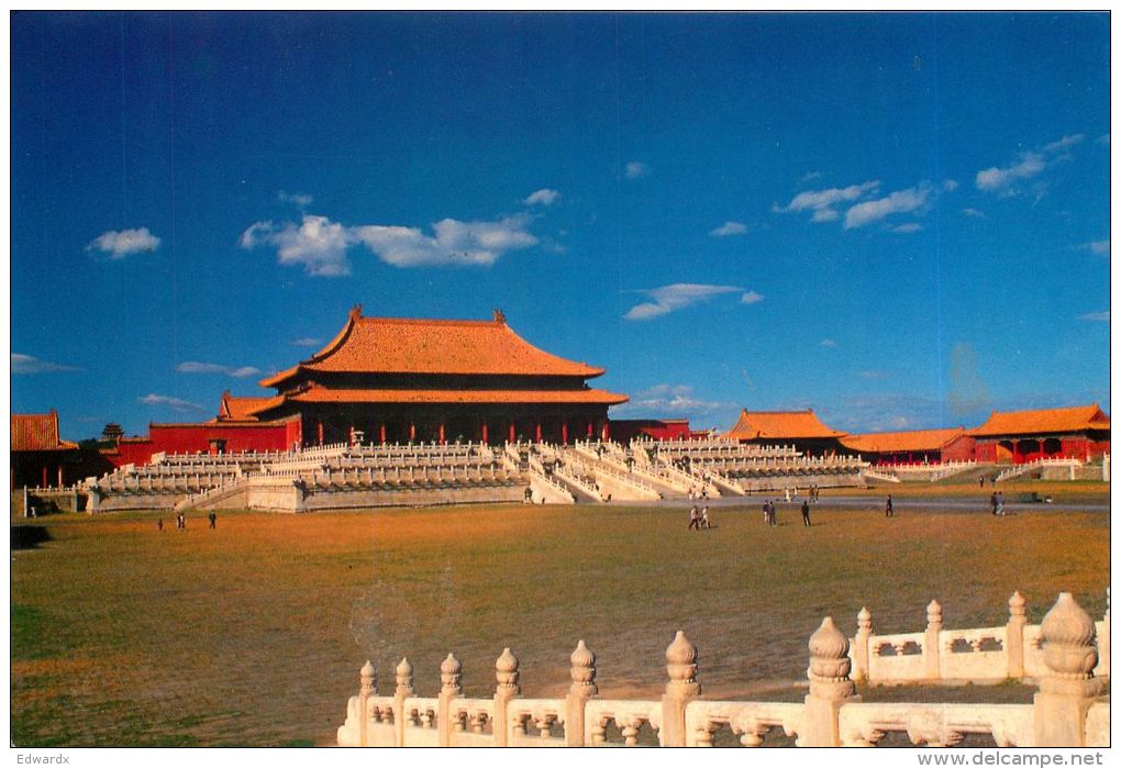 Hall Of Supreme Harmony, Beijing, China Postcard Used Posted To UK 1998 - Chine