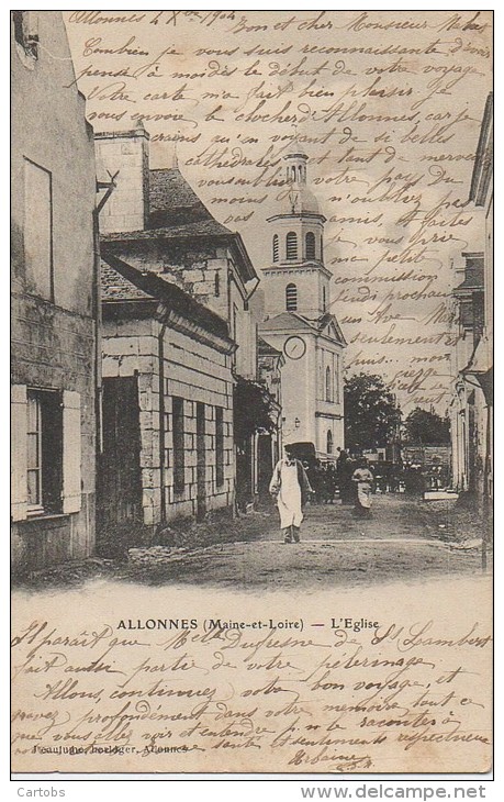 49 JALLONNES L'Eglise  Et Rue - Allonnes