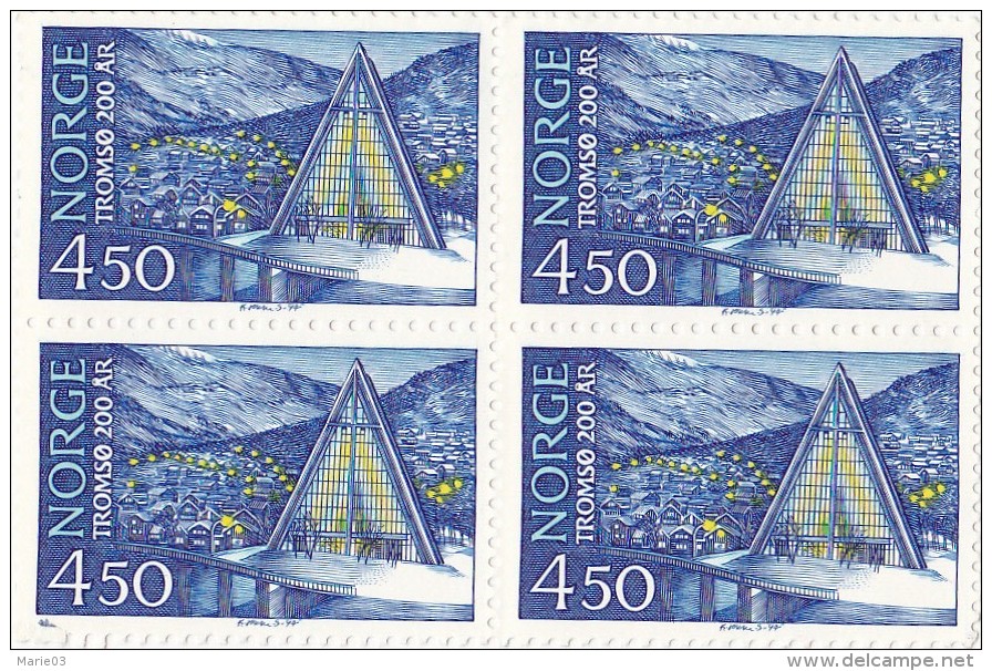 Bloc 4 Timbres Neufs - Bicentenaire De La Ville De Tromso - Unused Stamps