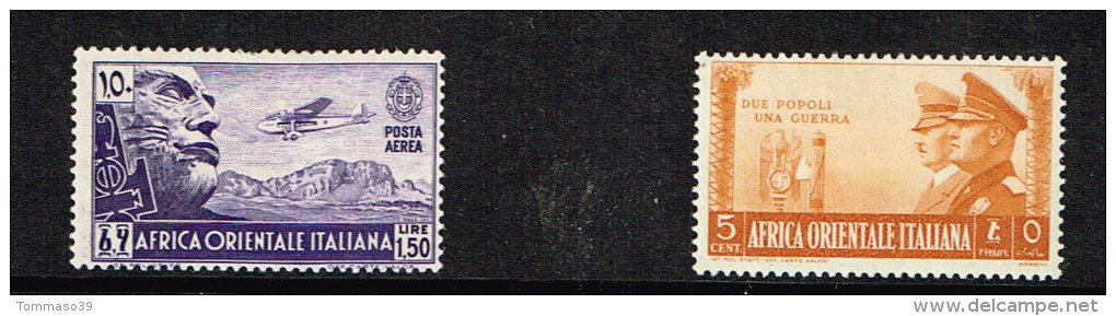 Italia Colonie -Africa Orientale Italiana  Sass. 34,A2 - NUOVI (*) - Africa Orientale