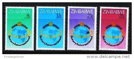 ZIMBABWE 1980, Mint Never Hinged Stamps, Rotary International, Nrs. 242-245, #5071 - Zimbabwe (1980-...)