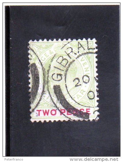 B - 1903 Gibilterra - 2 Pence - Gibilterra