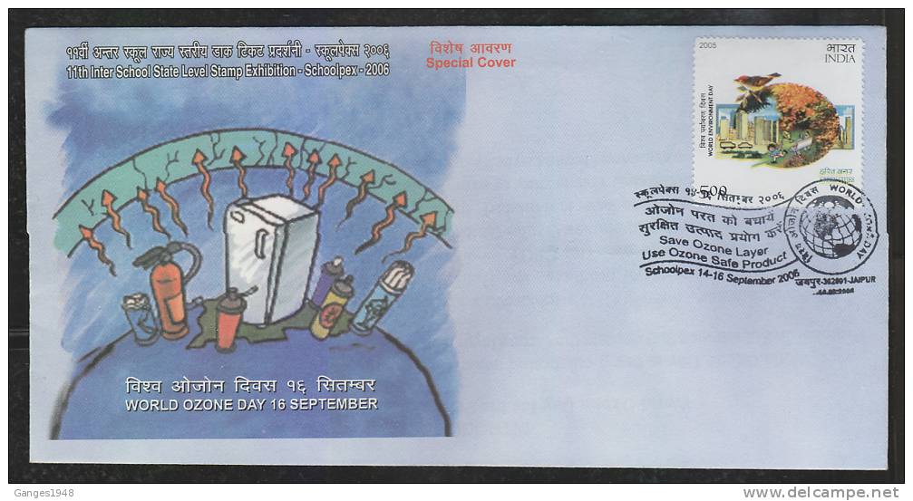 INDIA  2006  World Ozone Day  Protect Environment.. Cover   #  55647  Indien Inde - Chemistry