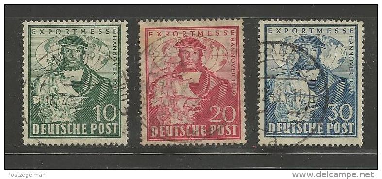 GERMANY, 1949, Cancelled Stamp(s), Export Messe Hannover, Nrs. 103-105, #12721 - Used Stamps