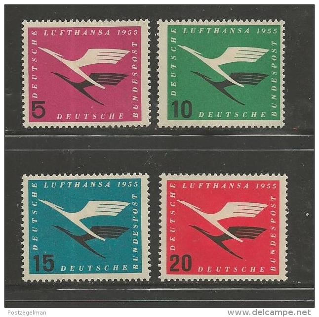 GERMANY, 1955, Unused, Hinged Stamp(s), Lufthansa ,nr(s) 205-208  #12905 - Unused Stamps