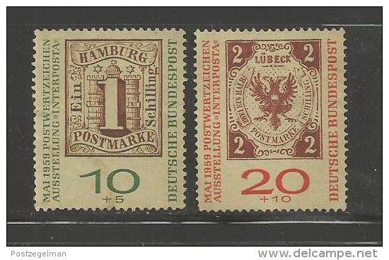 GERMANY, 1959, Unused, Hinged Stamp(s), Interposte ,nr(s) 310-311  #12911 (no Glue On Back) - Unused Stamps