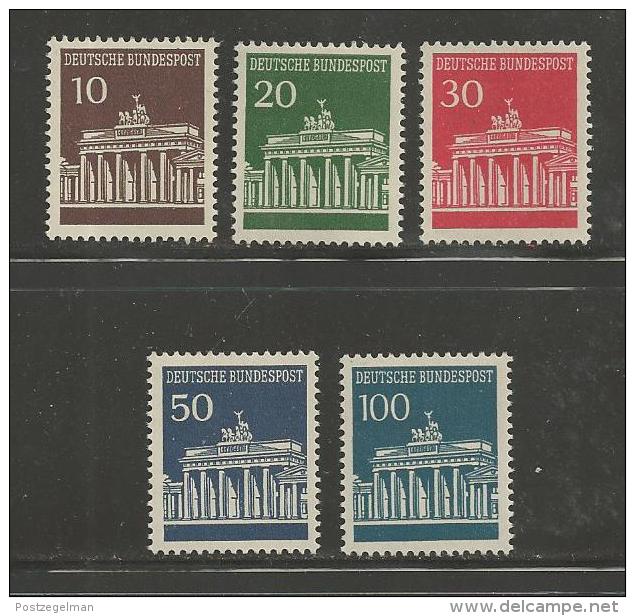 GERMANY, 1966,  Mint Never Hinged Stamp(s), Brandenburger Tower,  Nr(s) 506-510,   #12920 - Unused Stamps