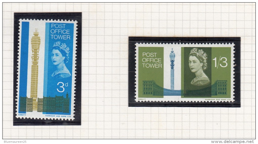 Opening Of Post Office Tower - 1965 - Unused Stamps