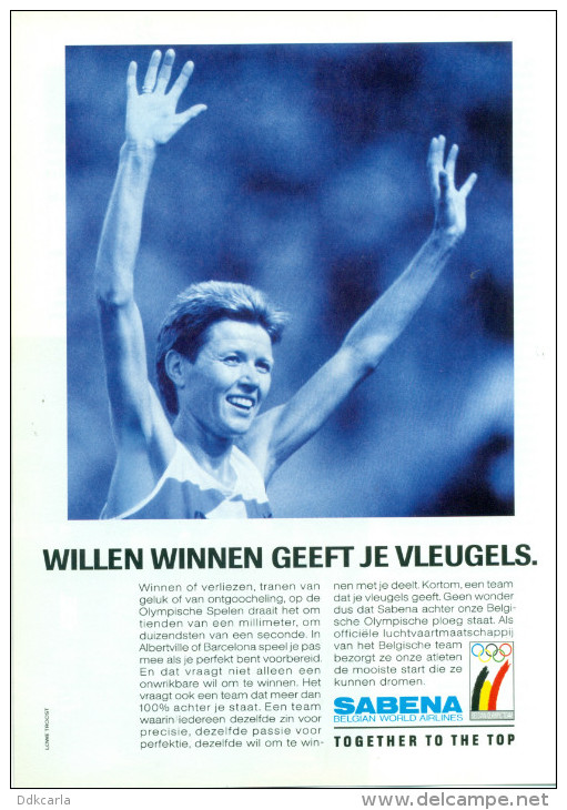 Reclame Advertentie Uit 1993 - Sabena Belgian Word Airlines - Aviation - Werbung