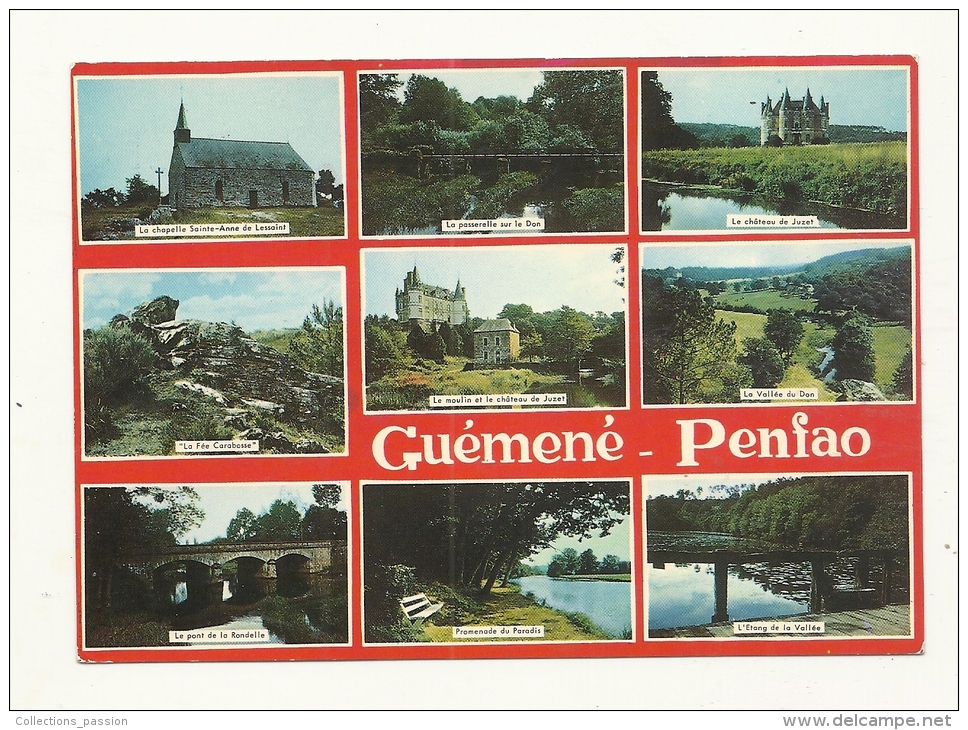 Cp, 44, Guemene-Penfao, Multi-Vues, Voyagée 1975 - Guémené-Penfao