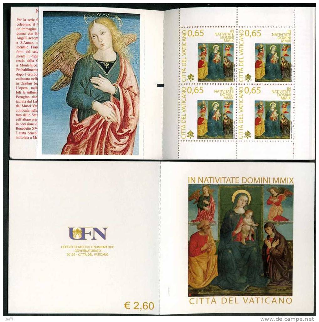 2009 Vaticano Libretto Natale Angelo Verde ** - Neufs
