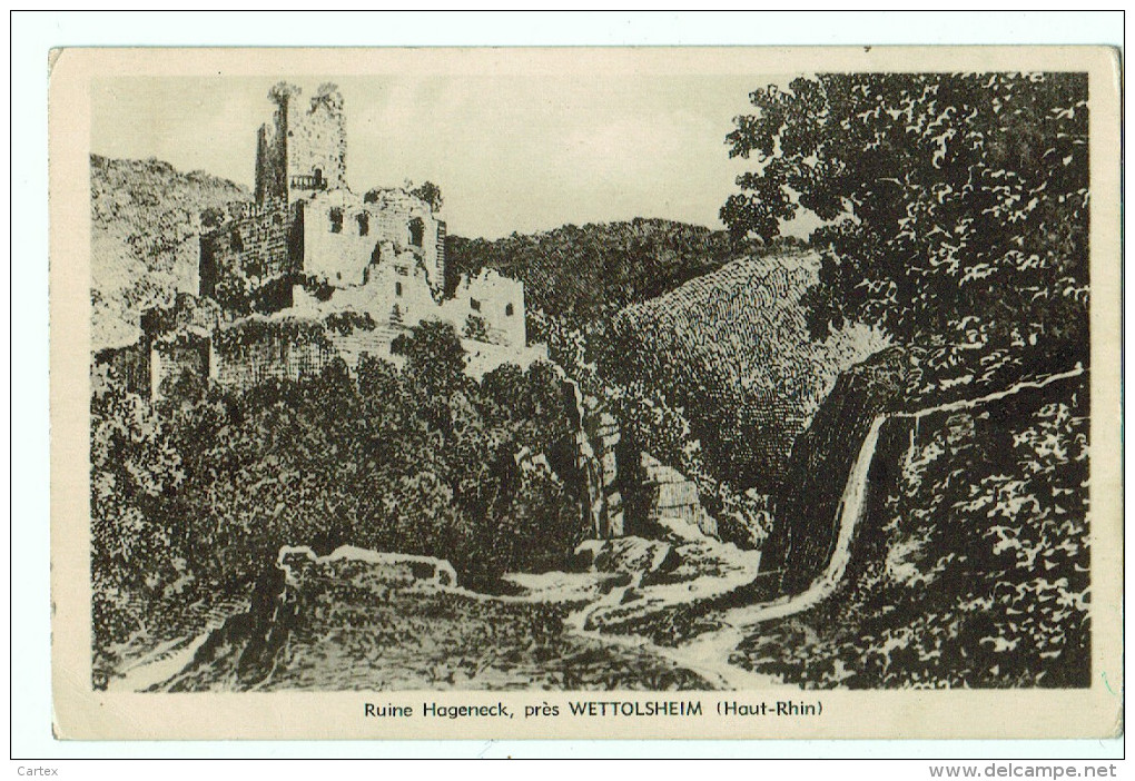 68c47	Cpa	WETTOLSHEIM 	Ruine Hageneck Prés De Wittolsheim ! - Altri & Non Classificati