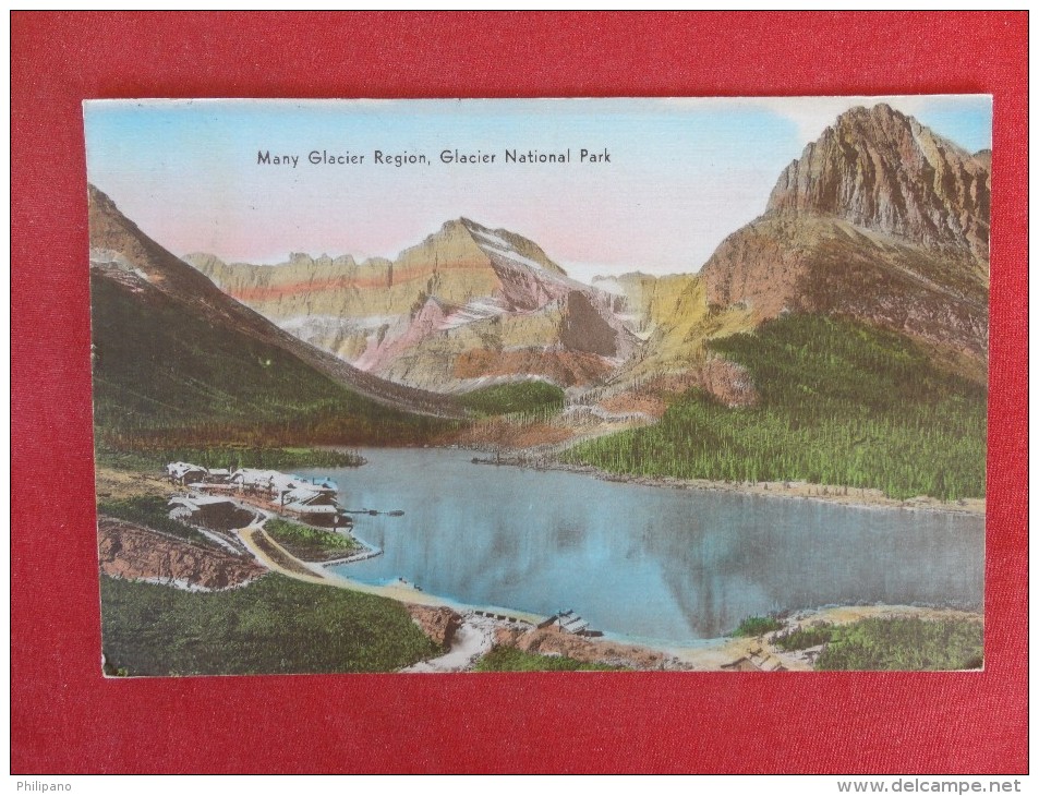 USA National Parks--Glacier National Park  Hand Colored 1938 Cancel    Ref 1286 - USA National Parks