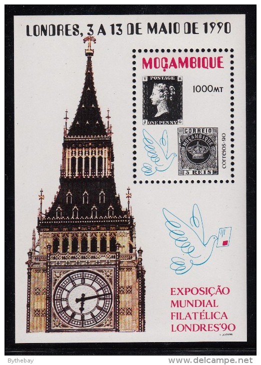 Mozambique MNH Scott #1122 Souvenir Sheet 1000m Penny Black, Mozambique #1 - Stamp World London 90 - Mozambique