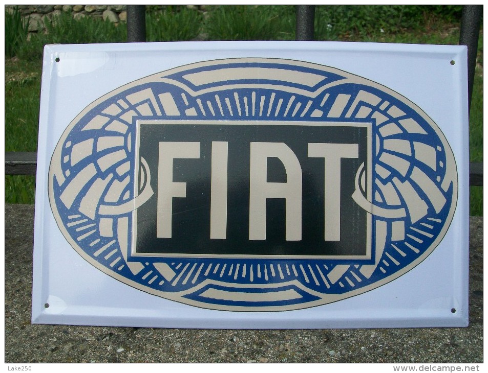 TARGA IN LATTA FIAT ANNI 80 - Tin Signs (after1960)