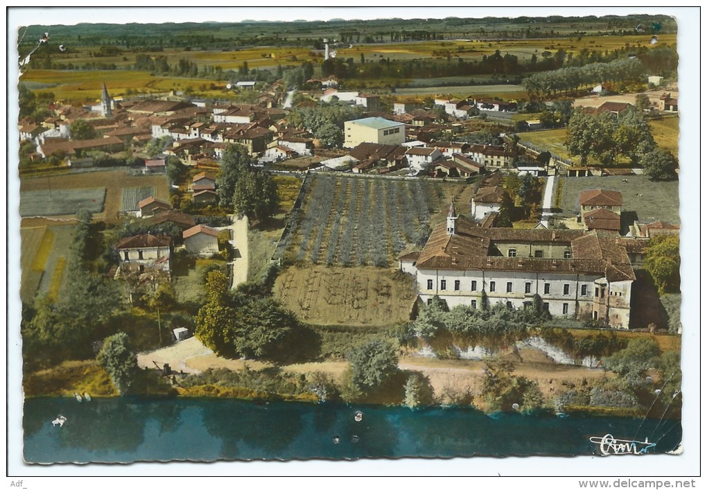 02@ CPSM COLORISEE LABASTIDE ST SAINT PIERRE, VUE GENERALE AERIENNE, LE TARN ET LA CHARTREUSE, TARN ET GARONNE 82 - Labastide Saint Pierre