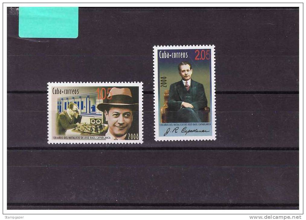 2008 CHESS-CAPABLANCA 2 VALUES  MNH - Unused Stamps