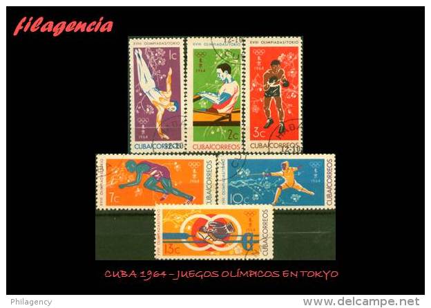 USADOS. CUBA. 1964-13 JUEGOS OLÍMPICOS EN TOKYO - Used Stamps