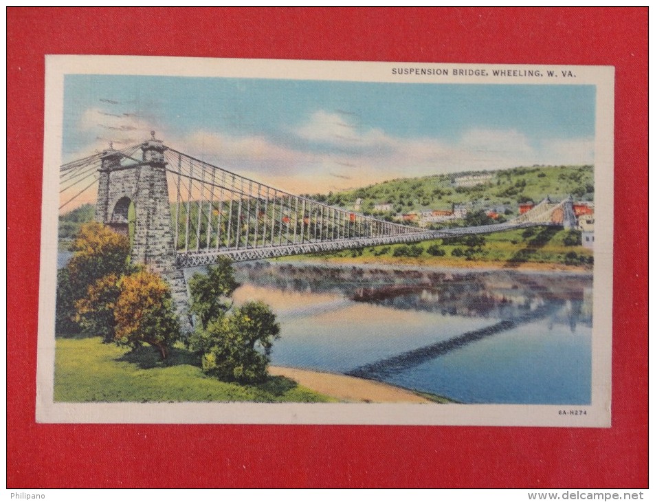 - West Virginia > Wheeling  Suspension Bridge 1936 Cancel   Ref 1287 - Wheeling