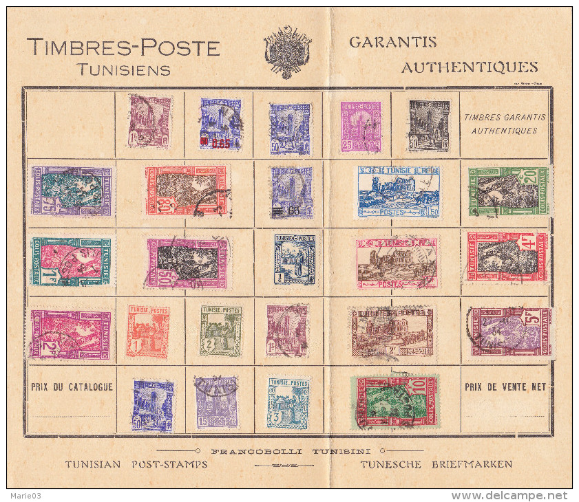 Tunisie - Feuillet De 27 Timbres - Oblitérés - Oblitérés