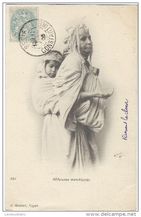 Jeune Fille Kabyle/ GEISER /  Alger / Sebdo/St André De Cubzac/Gironde/ 1903-04   CPDIV140 - Mujeres