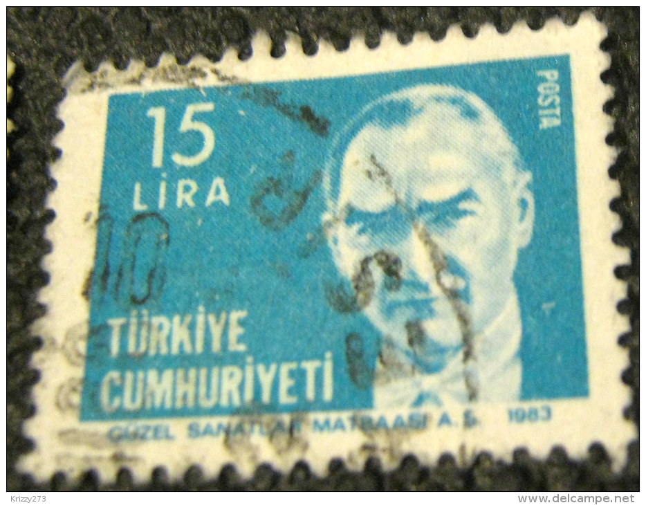 Turkey 1983 Kemal Ataturk 15l - Used - Used Stamps