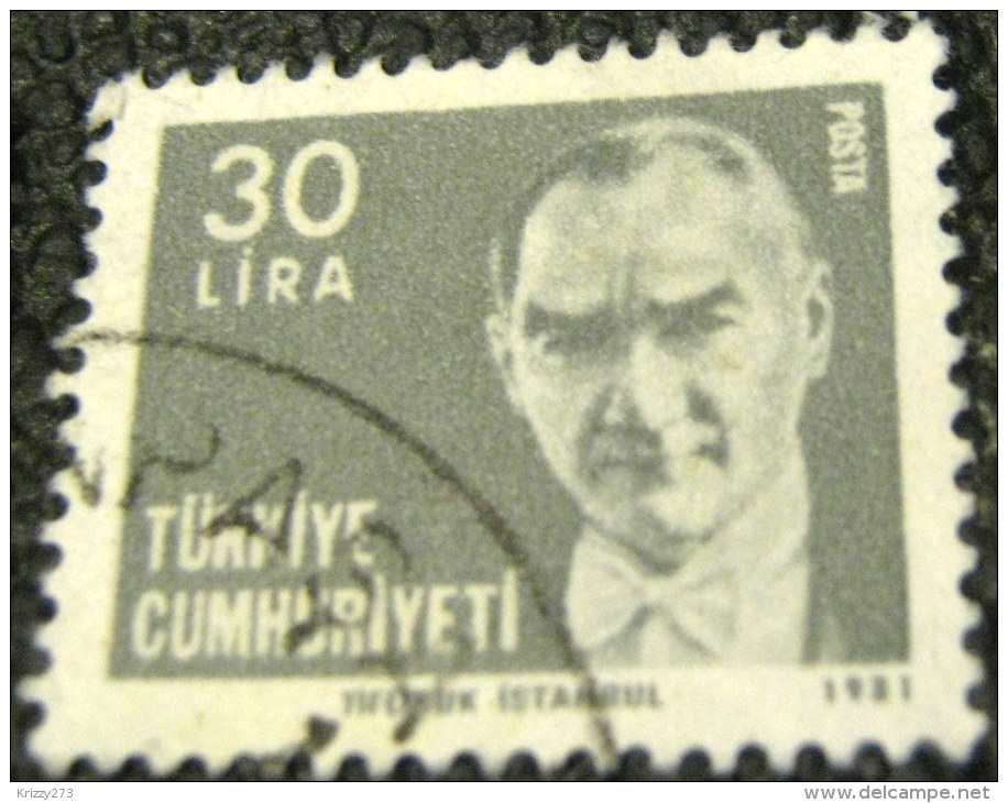 Turkey 1981 Ataturk 30l - Used - Used Stamps