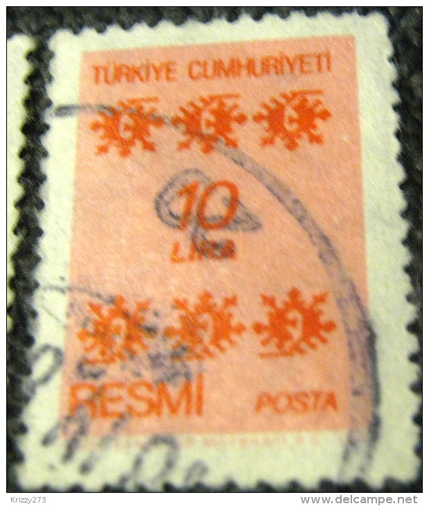 Turkey 1981 On Service 10l - Used - Timbres De Service