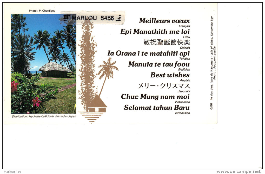 Nouvelle Caledonie - Meilleurs Voeux - Epi Manathith - Ia Orana I Te Matahiti Api - Manuia Te Tau Foou - Neukaledonien