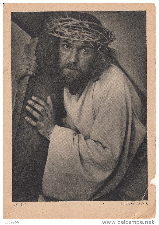 1930 OFFIZIELLE POSTKARTE PASSIONSSPIELE OBERAMMERGAU NR. 3 - JESUS KREUZTRAGEND - Non Classés