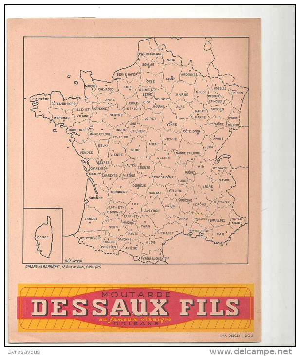 Protège Cahier  La Moutarde Dessaux Fils D´Orléans Des Années 1960 - Mosterd