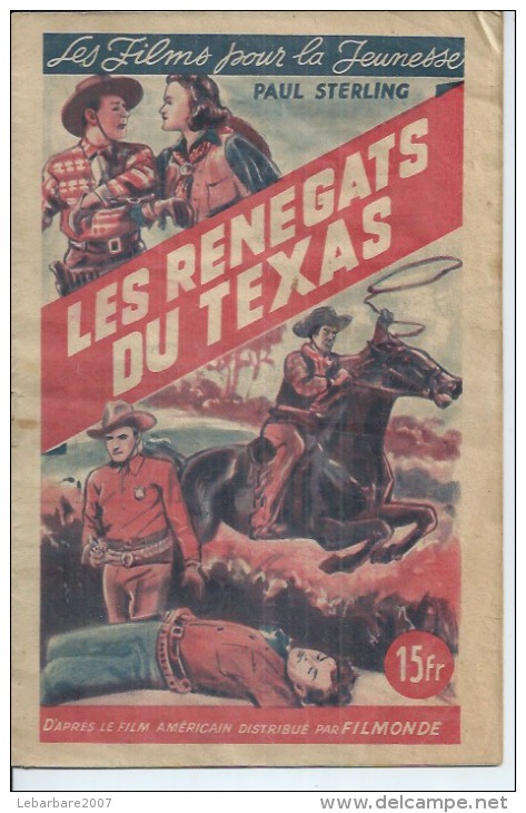 LES FILMS POUR LA JEUNESSE  N° 4  1948 " LES RENEGATS DU TEXAS " TIM MAC COY - Cinéma