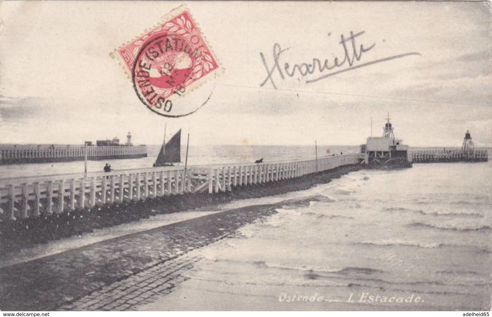 CPU32/  Oude Oostende Ostende Estacade 1906 Arrivée Pont St Pierre Eure - Oostende