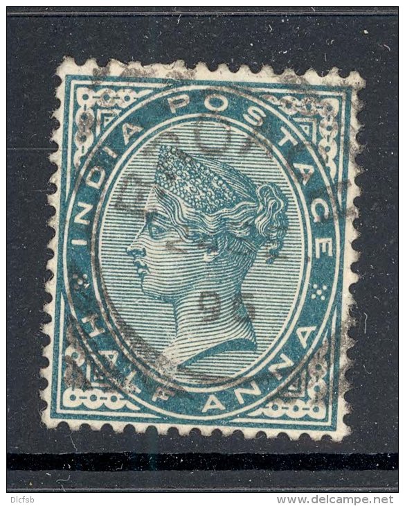 INDIA, Squared Circle Postmark &acute;BROACH &acute; On Q Victoria Stamp - 1858-79 Compagnie Des Indes & Gouvernement De La Reine