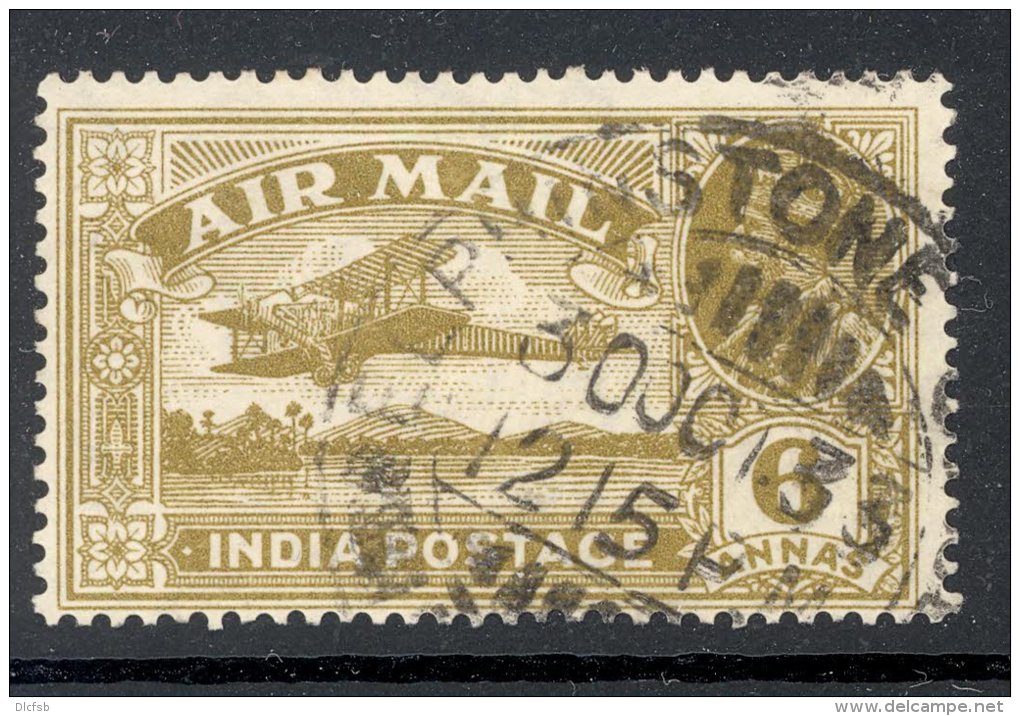 INDIA, Postmark &acute;ELPHINSTONE&acute; On George V Air Mail Stamp - 1858-79 Compagnie Des Indes & Gouvernement De La Reine