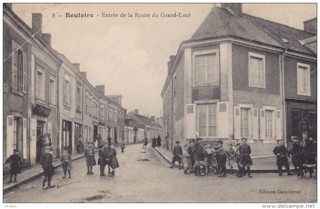 BOULOIRE, Lentrée De La Route Du Grand-Lucé, écrite En 1918 En Anglais, Pli Voir Scan - Bouloire