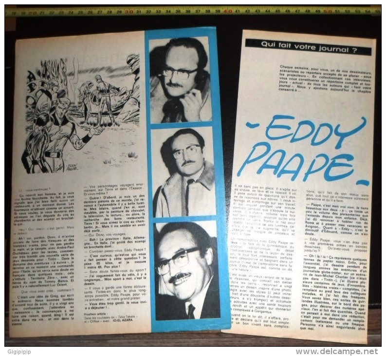 DOCUMENT  PORTRAIT CONCERNANT EDDY PAAPE - Reclame